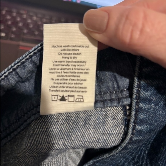 Rag & Bone Pearson Wide Leg Jeans Blue 26 Front Patch Pockets High Rise Trouser - Picture 8 of 13